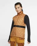 WOMENS NIKE AEROLAYER RUNNING GILET VEST SIZE L (BV3869 857) BURNT SIENNA