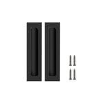 Yzmrbdqc - 2 Pcs Poignées de Porte Invisible Poignées Encastrées pour Porte Coulissante Noir Poignées pour Meubles Armoire Tiroirs avec Vis