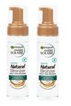 Garnier - 2 x Ambre Solaire Natural Bronzer Self Tan Mousse 200 ml