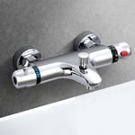 Mitigeur Douche Thermostatique Mitigeur Baignoire Thermostatique en Laiton Ro...