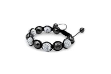 Eye Candy ECJ-BR0240 Bracelet pour femme en coton et hématite 18 cm, Eine Grösse, Coton, Pas de gemme