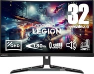 Lenovo Legion R32qc-30 31.5 inch Gaming Monitor | QHD, 1440p, 180Hz, VA, 0.5ms, HDMI, DP | AMD Freesync Premium | PS5, Xbox, PC screen