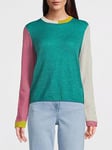 PS PAUL SMITH Womens Knitted Sweater Crew Neck, Green, Size Xl, Women