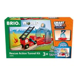 BRIO World Smart Tech Sound Rescue Action Tunnel Kit for Kids Age 3 Years Up - Wooden Railway Sets, Accessories and Add Ons