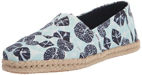 TOMS Women's Alpargata Rope Loafer Flat, Light Blue Batik, 8 UK