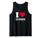 Red Heart I Love Luther Tank Top