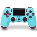 Dualshock trådlös Bluetooth-spelkontroll för Playstation4 /ps4/ps3 blå blue berry