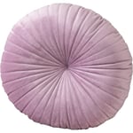 Rund Kudde med Sammetskant Liten Dekorationskudde för Soffa Enfärgad Vardagsrum Säng Golv 15,7 Tum Ljus Lila Pillow Light Purple 40cm*8cm