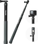 Selfie Stick Longue Perche Invisible pour GoPro Insta360 (120 cm/47,2 Pouces), Monopode d'Extension en Fibre de Carbone Léger pour Go Pro Hero 13 12 11 10 Insta360 DJI Osmo Action Accessoires