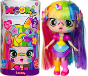 DECORA GIRLZ - Decora - 1 Mini Poupée Fashion + 8 Surprises Accessoires & Stickers - Jouet Poupée 12,7 cm à Collectionner - Pour Enfants dès 4 ans - Style Unique à Personnaliser - Lansay