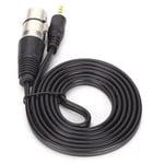 Mikrofonkabel 3,5 mm hane till XLR hona PVC Mikrofonkabel för digitalkamera och PC Svart 1,5 m/4,9 fot