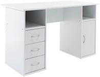 Alphason Maryland White Computer Desk - AW12010WHI