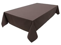 Nappe de Table de qualité supérieure - 100 % Coton - Collection Konzept, Couleur et Taille au Choix (Nappe Ronde - Ø 100 cm, Chocolate)