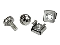 Startech.Com Rack Screws - 20 Pack - Installation Tool - 12 Mm M5 Screws - M5 Nuts - Cabinet Mounting Screws And Cage Nuts (Cabscrwm520) - Skruvar Och Muttrar För Rack