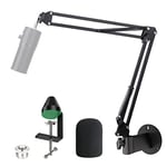 Razer Seiren X Stand Wall Mount Boom Arm with Mic Cover Foam and Table Mount Clamp, Mic Stand with Windscreen Pop Filter for Razer Seiren X Mic by YOUSHARES