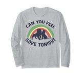 Disney The Lion King Simba Nala Rainbow Love Silhouette Long Sleeve T-Shirt