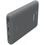 Hama Powerbank (additional battery) 5000 mAh LiPo USB-A, USB-C® Dark Grey