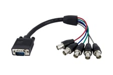 StarTech.com 1 ft. (0.3 m) VGA to BNC Cable - HD15 VGA to 5 BNC - Male/Female - BNC Cable (VGABNCMF1) - VGA-kabel - 30 cm