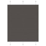 Plisserad persienn svart 105x100 cm tyg bredd 104,4cm polyester