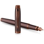 PARKER IM Monochrome Fountain Pen | Burgundy Finish and Trims | Fine Point | Blue Ink | Gift Box