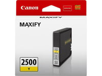 Tusz Canon Canon Pgi- 2500 Y - 9,6 Ml - Yellow - Original - Ink Tank - For Maxify Ib4050, Ib4150, Mb5050, Mb5150, Mb5155, Mb5350, Mb5450, Mb5455 (9303B001)