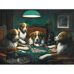 Artery8 Cassius Marcellus Coolidge Poker Game Dogs Painting Large Wall Art Poster Print Thick Paper 18X24 Inch