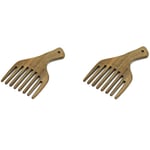 2Pcs Hair Straightener Wide Tooth Comb Wooden Massage Brush Hair -Static1284