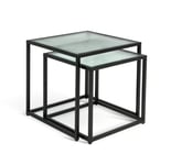 Habitat Morillo Nest of 2 Tables - Black