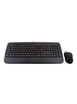 V7 CKU300DE - keyboard and mouse set - German - black - Näppäimistö ja Hiirisetti - Saksa - Musta