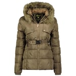 Geographical Norway Diamentera Lady Short Veste Coupe Vent Femme Outdoor - Blouson Deperlant Manches Longues Femmes - Manteau Pluie Randonnee Saison Printemps Ete Automne Hiver (Taupe M)