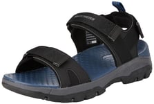 Skechers Men's TRESMEN Sandals, Black Mesh/Synthetic, 8 UK