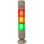 Colonnes lumineuses pré-configurées à led Feu Fixe, Rouge / Vert / Ambre avec Buzzer, 24 v (c.a./c.c.) ( Prix pour 1 )