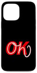 Coque pour iPhone 13 Pro Max Graphique rouge Oh, OK rouge