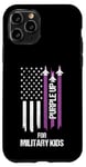 Coque pour iPhone 11 Pro Purple Up For Military Kids Drapeau américain Enfant militaire