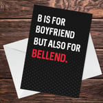 Funny Card For Boyfriend Anniversary Valentines Birthday Rude Card For Him