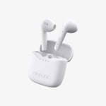 Defunc True Lite Blanc - Écouteur sans Fil Bluetooth 5.3 Hi-FI Son Stéréo, Contrôle Tactile, Microphones Intégrés, 20 Heures Durée de Lecture, USB-C Charge, pour iOS et Android Telephone