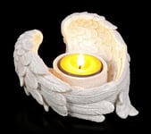 Tealight Holder - Angel Wings with Glitter Candle Guardian B 11,5 CM