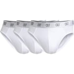 CR7 Cristiano Ronaldo 3P Basic Brief Hvit bomull X-Large Herre