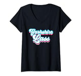 Womens Yorkshire Lass Nothern England Girl Retro Vintage Top V-Neck T-Shirt