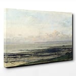 Big Box Art Charles-Francois Daubigny Woman by The Water Canvas Wall Art Print Ready to Hang Picture, 30 x 20 Inch (76 x 50 cm), Multi-Coloured