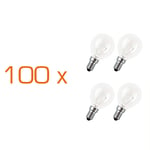 100 x Ampoule Goutte 40W E14 Transparent AMPOULE 40 watt AMPOULES P45 ampoules