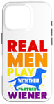 Coque pour iPhone 16 Pro Rainbow LGBT Love Weiners Dogs Love Love Funny Gay Man Pride Fun