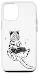 iPhone 12/12 Pro Retro Gaming Cat Headphones Controller Funny Cat Gamer Case