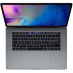 MacBook Pro Touch Bar 15" Core i7 2,6 Ghz 16 GB 512 GB SSD Space Grey (2018) - Nytt batteri - Renoverad - Utmärkt skick - Refurbished Grade A+ - Swed