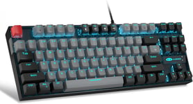 Clavier De Jeu Mécanique À 75 % Avec Interrupteur Bleu, Clavier Rétroéclairé À Del Bleue, 87 Touches, Clavier D'Ordinateur Filaire Tkl Compact Pour Ordinateur Portable Windows Et Pc Gamer ¿