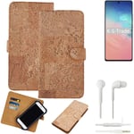 FOR Samsung Galaxy S10 Lite SMARTPHONE CASE COVER WALLETCASE CORK