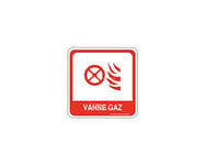 AUA SIGNALETIQUE - Plaque de porte Vanne gaz PvcSign avec double face adhésif