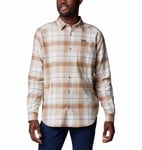 Columbia Montrail Columbia Men's Cornell Woods Flannel Long Sleeve Shirt Dark Stone Classic Multi Tartan, L