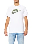 Nike DD3370 M NSW TEE ESNTL BLK FL T-shirt mens white/rough green S