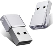 USB-USB C -sovitin 2 pakkaus, tyyppi C naaras-uros-OTG-muunnin Apple Watch Ultra iWatch 7 8 SE: lle, iPhone 16 15 14 13 12 11 Plus Pro Max, AirPods, iPad Air 4 5 mini 6, Galaxy S24 S23 S22